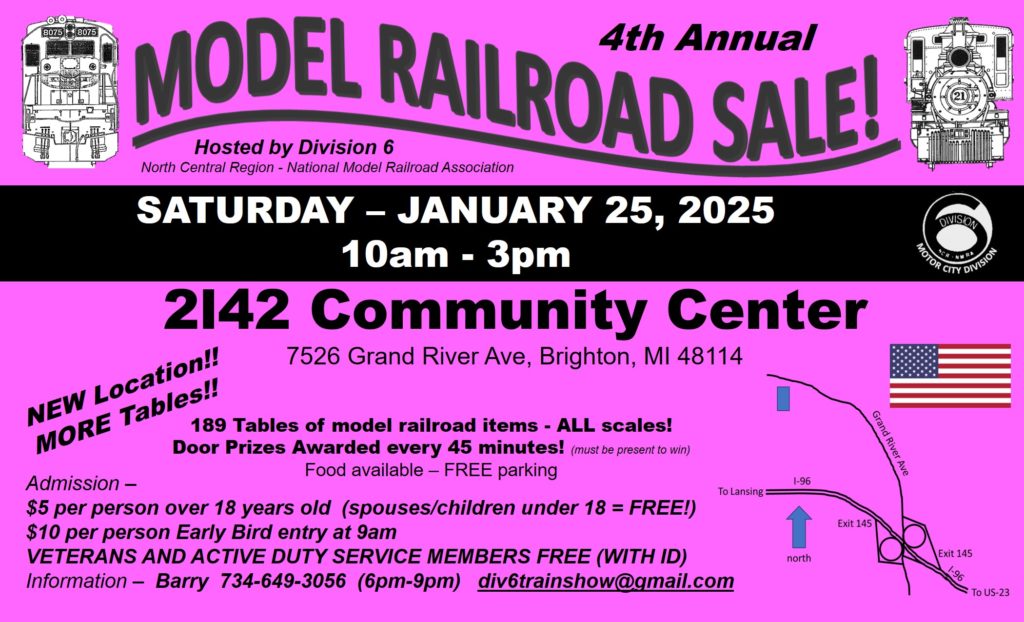 North Central Region Serving NMRA members of Michigan, NW Ohio, and